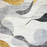 Vibrant Gold Infused Abstract Art(Beige)