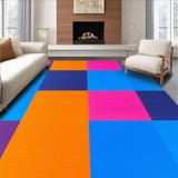 Ultra Soft Area Rug, Non Slip, Stain Resistant, Washable Area Rugs for Living Room, Bedroom, Dynamic Playful Patterned Accent(Orange)