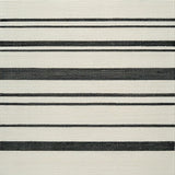 Minimalist Striped Weave with Crisp Black and White Horizontal Lines(Beige)