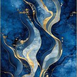 Chic Gray and Aqua Motif(Blue)