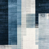 Ultra Soft Area Rug, Non Slip, Stain Resistant, Washable Area Rugs for Living Room, Bedroom, Modern Ombre Stripe Patterned Carpet(Blue)