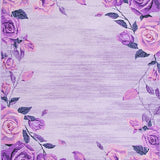 Ultra Soft Area Rug, Non Slip, Stain Resistant, Washable Area Rugs for Living Room, Bedroom, Soft Purple Rose Inspired Look(Purple)