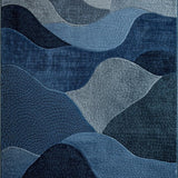 Ultra Soft Area Rug, Non Slip, Stain Resistant, Washable Area Rugs for Living Room, Bedroom, Luxurious 3D Marine-inspired Visual Appeal(Blue)