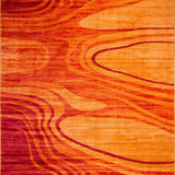Ultra Soft Area Rug, Non Slip, Stain Resistant, Washable Area Rugs for Living Room, Bedroom, Bold Striped Color Splash Effect(Orange)