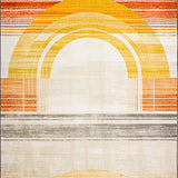 Ultra Soft Area Rug, Non Slip, Stain Resistant, Washable Area Rugs for Living Room, Bedroom, Serene Ethereal Color Splash(Gold)