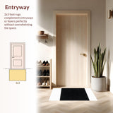 Ultra Soft Area Rug, Non Slip, Stain Resistant, Washable Area Rugs for Living Room, Bedroom, Contemporary Bow Rug - Unique Aesthetic Home Bathmat for Trendy Spaces(Black)