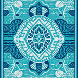 Bright Tropical Turtle Illustration(Blue)