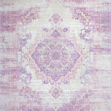 Ultra Soft Area Rug, Non Slip, Stain Resistant, Washable Area Rugs for Living Room, Bedroom, Modern Soft Color Block Pattern(Purple)