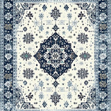 Contemporary Snowflake Lattice Arrangement(Blue)