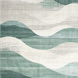 Chic Cream and Green Fluid Motif(Gray)