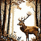 Ultra Soft Area Rug, Non Slip, Stain Resistant, Washable Area Rugs for Living Room, Bedroom, Lively Pastel Forest Creatures(Brown)