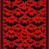 Eerie Bat Motif with Contrast(Red)