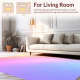 Ultra Soft Area Rug, Non Slip, Stain Resistant, Washable Area Rugs for Living Room, Bedroom, Kawaii Tie Dye Bedroom Carpet for Teens(Red)