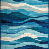 Calming Oceanic Curvilinear Design(Blue)