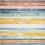 Ultra Soft Area Rug, Non Slip, Stain Resistant, Washable Area Rugs for Living Room, Bedroom, Artistic Multicolor Striped Weave(Yellow)