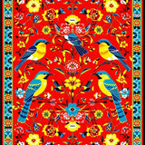 Artistic Rustic Floral Textures(Red)