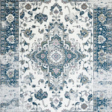 Ultra Soft Area Rug, Non Slip, Stain Resistant, Washable Area Rugs for Living Room, Bedroom, Rustic Distressed Tiled Design(White)