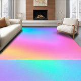 Ultra Soft Area Rug, Non Slip, Stain Resistant, Washable Area Rugs for Living Room, Bedroom, Pastel Rainbow Shaggy Nursery Playroom Rug(Pink)
