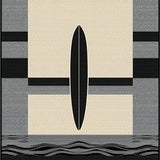Elegant Earth Tone Surfboard Design(Beige)
