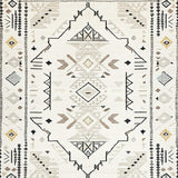 Cozy Fringe Topped Woven Motif(Beige)