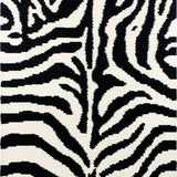 Ultra Soft Area Rug, Non Slip, Stain Resistant, Washable Area Rugs for Living Room, Bedroom, Black White Zebra Print Farmhouse Laundry Rug(Black)