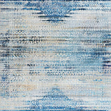 Ultra Soft Area Rug, Non Slip, Stain Resistant, Washable Area Rugs for Living Room, Bedroom, Artful Blue and Beige Ombre Area Rug with Vintage Distressed Aesthetic(Blue)