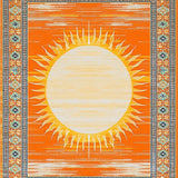 Ultra Soft Area Rug, Non Slip, Stain Resistant, Washable Area Rugs for Living Room, Bedroom, Vibrant Colorful Geometric Delight(Orange)