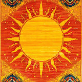 Artistic Whimsical Sunray Composition(Red)