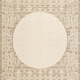 Beige Circle Hand Woven Design(Beige)