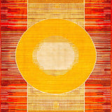 Ultra Soft Area Rug, Non Slip, Stain Resistant, Washable Area Rugs for Living Room, Bedroom, Unique Sunlit Geometric Arrangement(Orange)