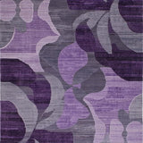 Ultra Soft Area Rug, Non Slip, Stain Resistant, Washable Area Rugs for Living Room, Bedroom, Rustic Ogee Print Aesthetic(Purple)