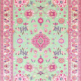 Ultra Soft Area Rug, Non Slip, Stain Resistant, Washable Area Rugs for Living Room, Bedroom, Trendy Modern Medallion Style(Pink)