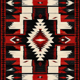 Vibrant Arrow Geometric Motif(Red)