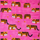 Ultra Soft Area Rug, Non Slip, Stain Resistant, Washable Area Rugs for Living Room, Bedroom, Cheerful Cartoon Animal Plush Rug(Pink)