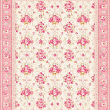 Ultra Soft Area Rug, Non Slip, Stain Resistant, Washable Area Rugs for Living Room, Bedroom, Rustic Soft Pastel Blooms(Ivory)