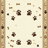 Ultra Soft Area Rug, Non Slip, Stain Resistant, Washable Area Rugs for Living Room, Bedroom, Whimsical Soft Bone Design Style(Beige)