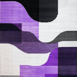 Ultra Soft Area Rug, Non Slip, Stain Resistant, Washable Area Rugs for Living Room, Bedroom, Elegant Distressed Textured Pattern(Purple)