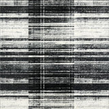 Ultra Soft Area Rug, Non Slip, Stain Resistant, Washable Area Rugs for Living Room, Bedroom, Artisan Stripe Pattern Rug Graphic Rhythm Linear Accent Modern Abstract Style(Black)