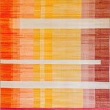 Ultra Soft Area Rug, Non Slip, Stain Resistant, Washable Area Rugs for Living Room, Bedroom, Artful Bright Tiled Composition(Orange)