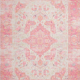 Ultra Soft Area Rug, Non Slip, Stain Resistant, Washable Area Rugs for Living Room, Bedroom, Rustic Subtle Tiled Aesthetic(Pink)