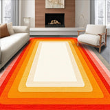 Ultra Soft Area Rug, Non Slip, Stain Resistant, Washable Area Rugs for Living Room, Bedroom, Soft Rainbow Tiled Aesthetic(Orange)