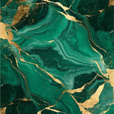 Luxurious Deep Green Tiled Motif(Green)