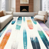 Ultra Soft Area Rug, Non Slip, Stain Resistant, Washable Area Rugs for Living Room, Bedroom, Summer Splash Surfboard Rug Coastal Adventure Board Collection Mat(Blue)