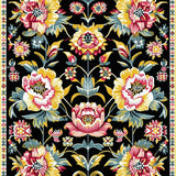 Ultra Soft Area Rug, Non Slip, Stain Resistant, Washable Area Rugs for Living Room, Bedroom, Sleek Black and Yellow Geometric Pattern(Black)