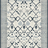 Ultra Soft Area Rug, Non Slip, Stain Resistant, Washable Area Rugs for Living Room, Bedroom, Rustic Neutral Diamond Design(White)