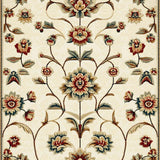 Ultra Soft Area Rug, Non Slip, Stain Resistant, Washable Area Rugs for Living Room, Bedroom, Vintage Floral Neutral Living Room Stain-Resistant Rug(Beige)