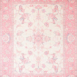 Ultra Soft Area Rug, Non Slip, Stain Resistant, Washable Area Rugs for Living Room, Bedroom, Whimsical Soft Pink Botanical Scene(Pink)