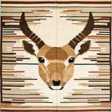 Ultra Soft Area Rug, Non Slip, Stain Resistant, Washable Area Rugs for Living Room, Bedroom, Contemporary Earthy Animal Motif(Beige)