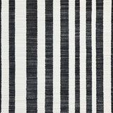 Ultra Soft Area Rug, Non Slip, Stain Resistant, Washable Area Rugs for Living Room, Bedroom, Minimalist Striped Area Rug Reversible Door Mat Style(Black)