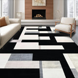 Ultra Soft Area Rug, Non Slip, Stain Resistant, Washable Area Rugs for Living Room, Bedroom, Farmhouse Chic Monochrome Striped Rug with Classic Linear Pattern(Gray)